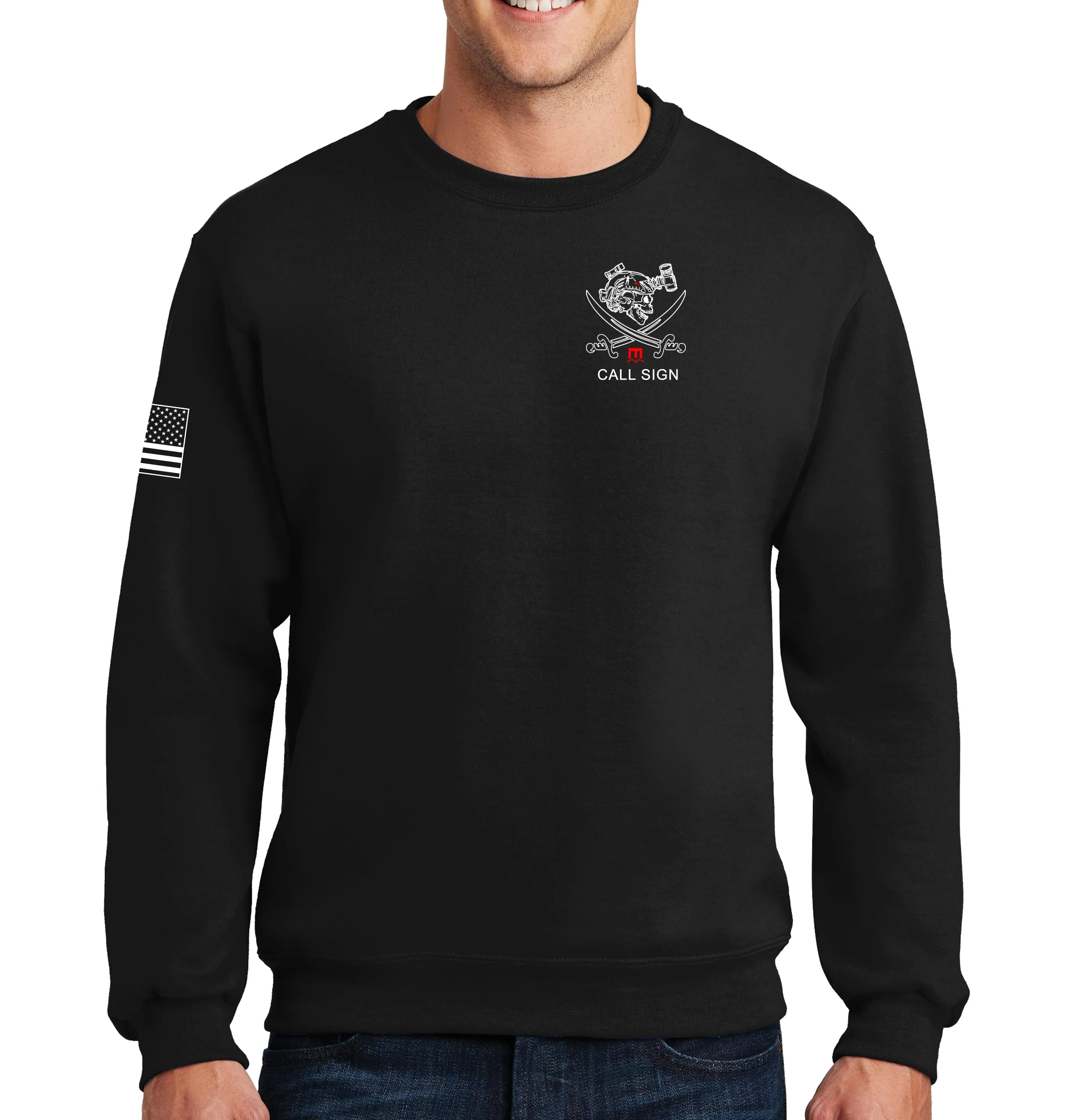 Breacher 50-50 Blend Crewneck Unisex Sweatshirt. This shirt IS approved for PT.