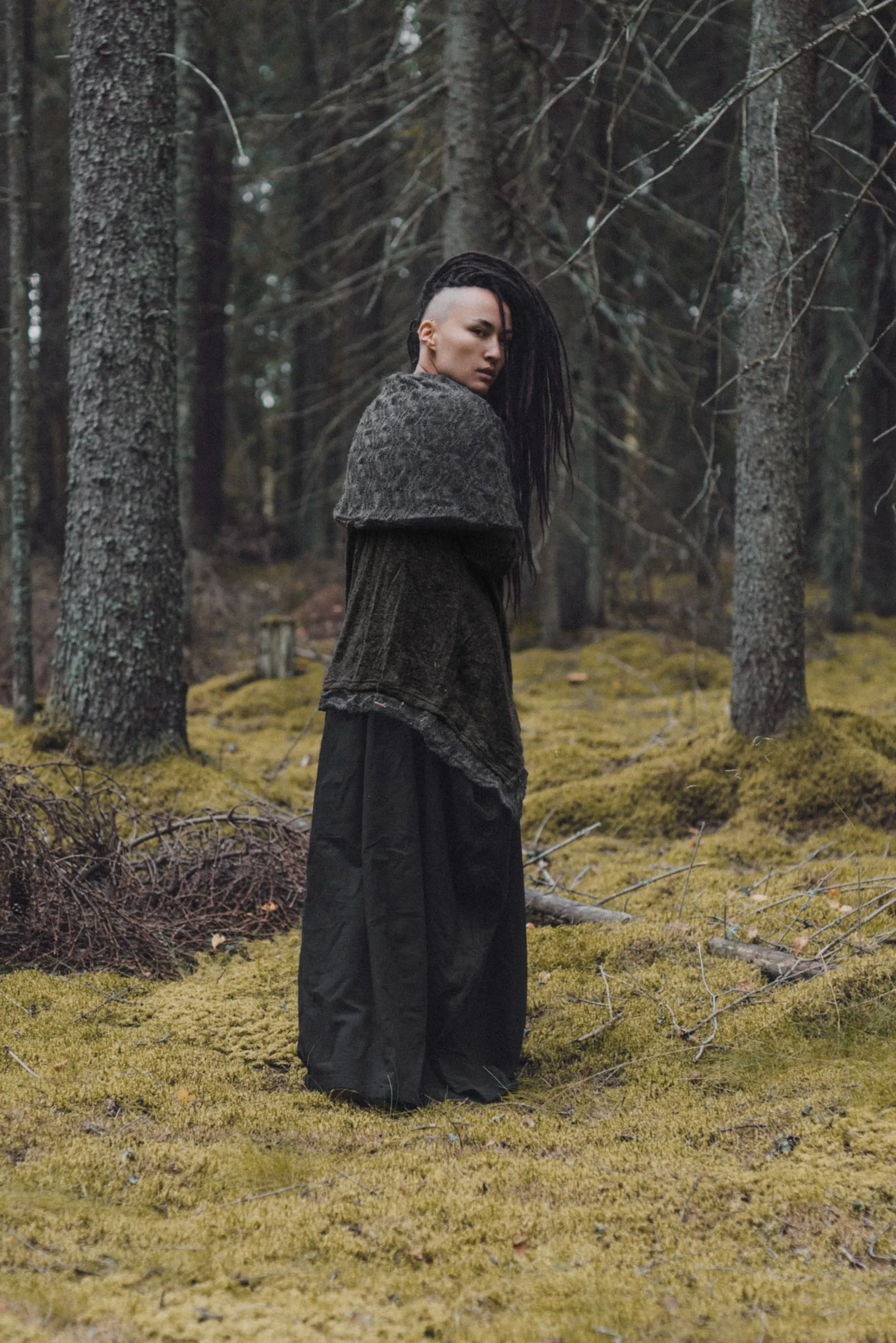 Hooded Cardigan Saranya Black