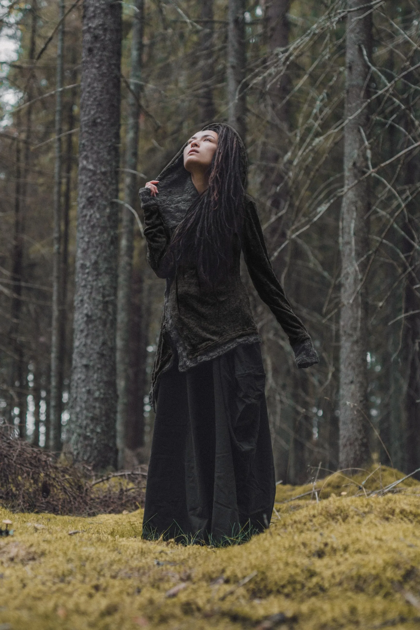 Hooded Cardigan Saranya Black