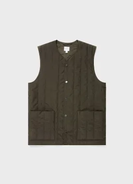 Men's Quilted Liner Gilet in Dark Olive