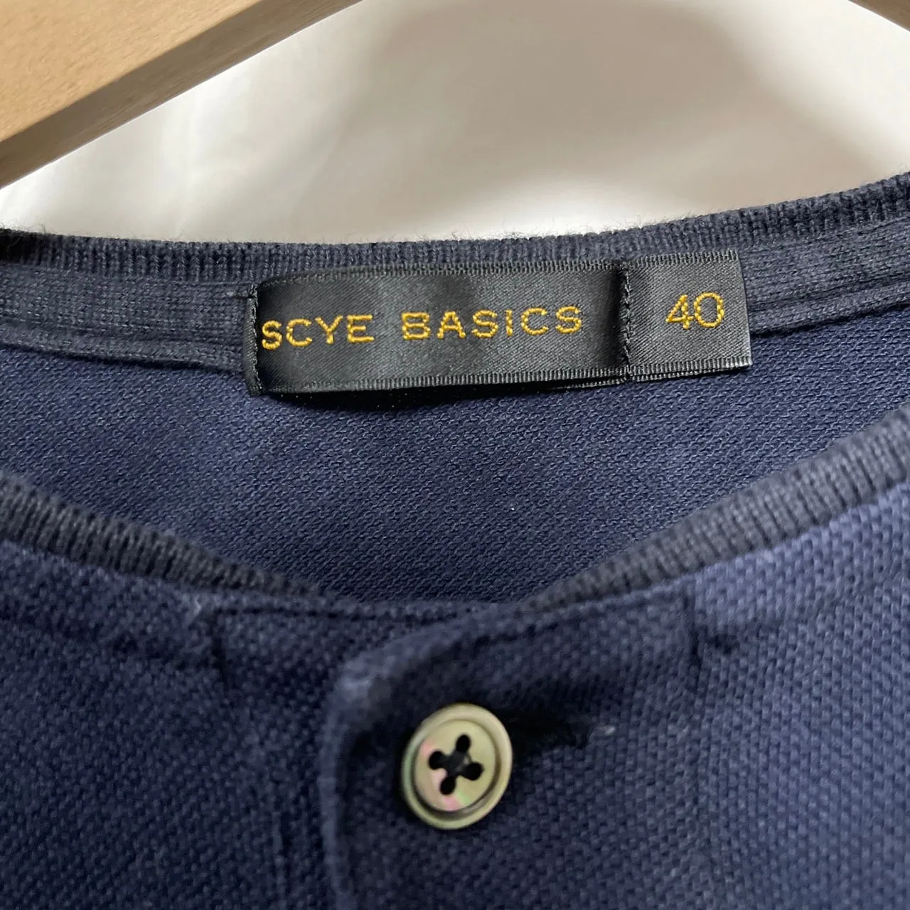 scye Henley neck polo shirt